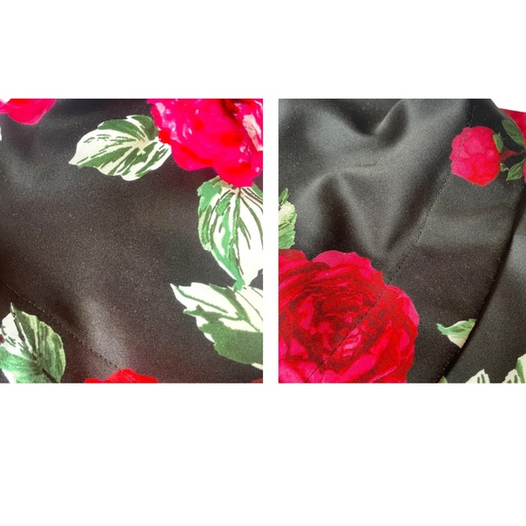 B. Darlin Strapless Floral Rose Mini Fit & Flare Dress Size 5/6 - Picture 14 of 16